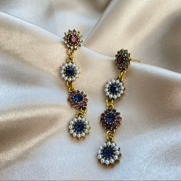 💙Rhinestones Statement Earrings - Picture 2 of 12